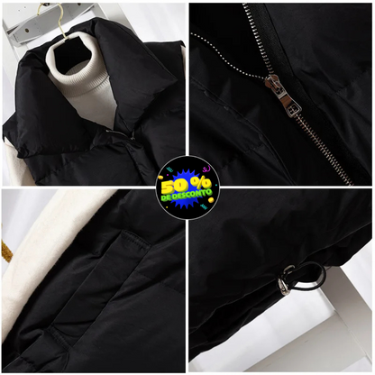 Women's Warm Cropped Vest Jackets