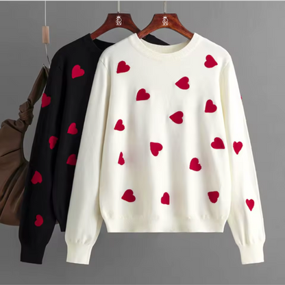Sweet Sentiments Knit Heart Sweater