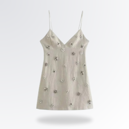 Women's Starry Rhinestone Mini Dress