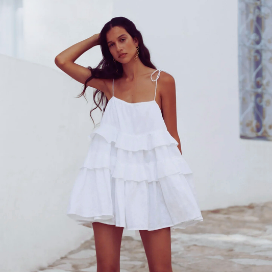 Tiered Strapless Classic Mini Dress