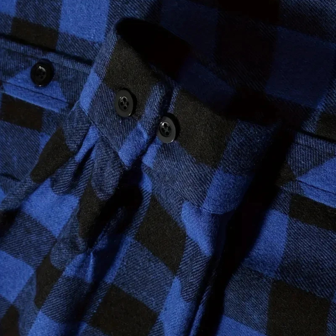Beyond Street Hooded Plaid Shirt Jacket