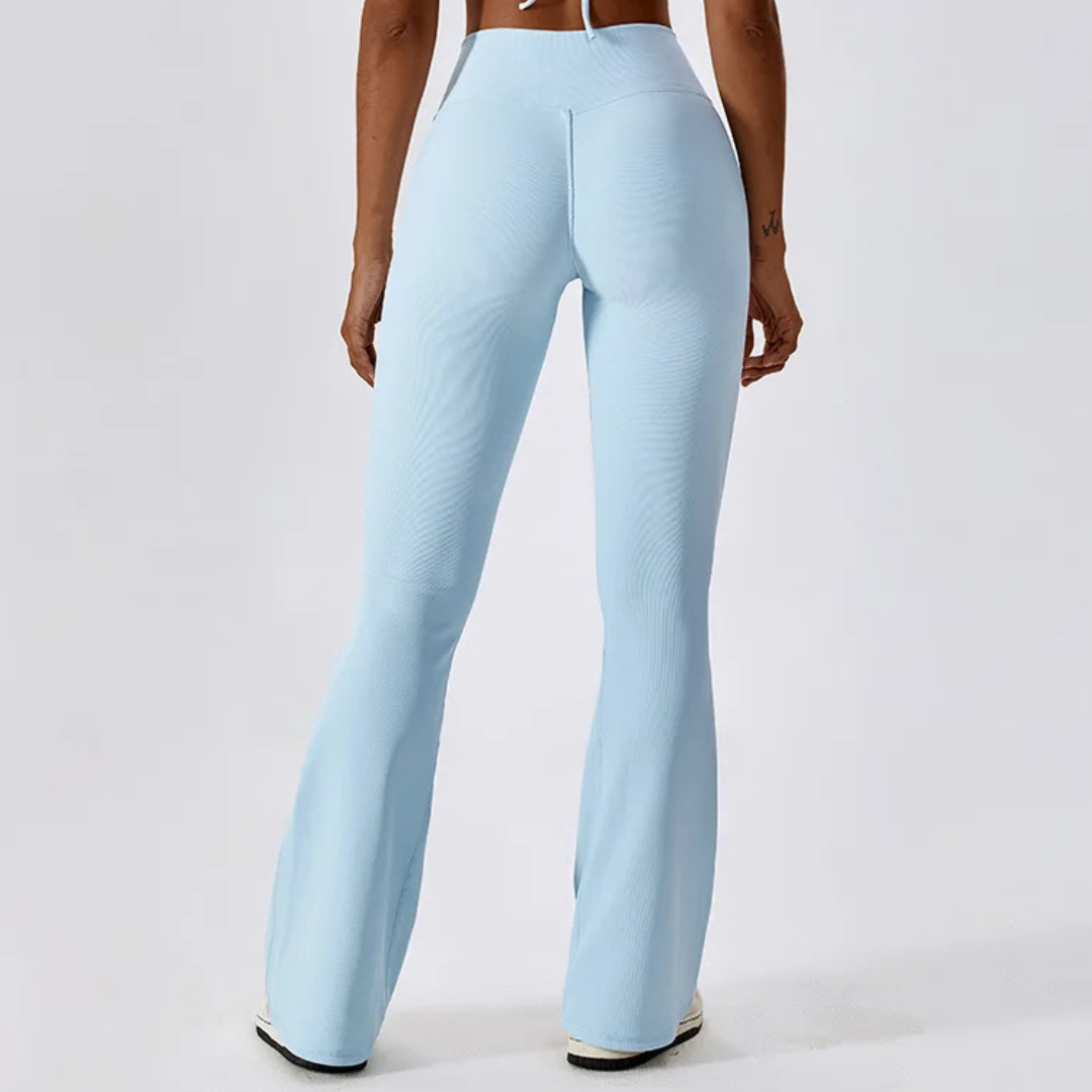 Cross Waist Flare Leggings