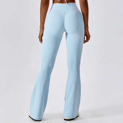 Cross Waist Flare Leggings