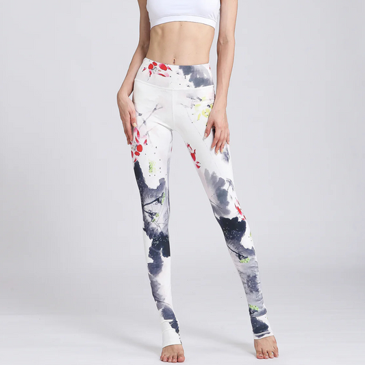 Plum Blossom Sports Leggings