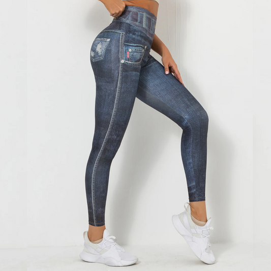 Normani Denim Scrunch Leggings