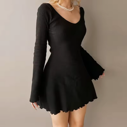 Glam Arrival Long Sleeve Mini Dress