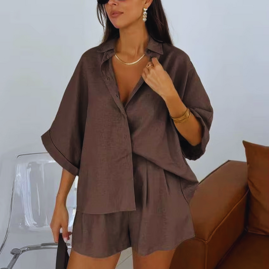 Daily Casual Loose Shorts Suit Set